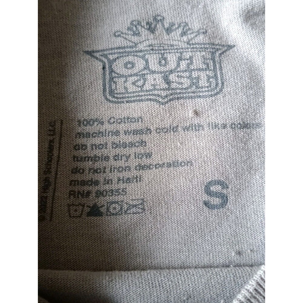 OutKast T-Shirt Men's Small 90s Hiphop Graphic Tan Shirt - Picture 4 of 7